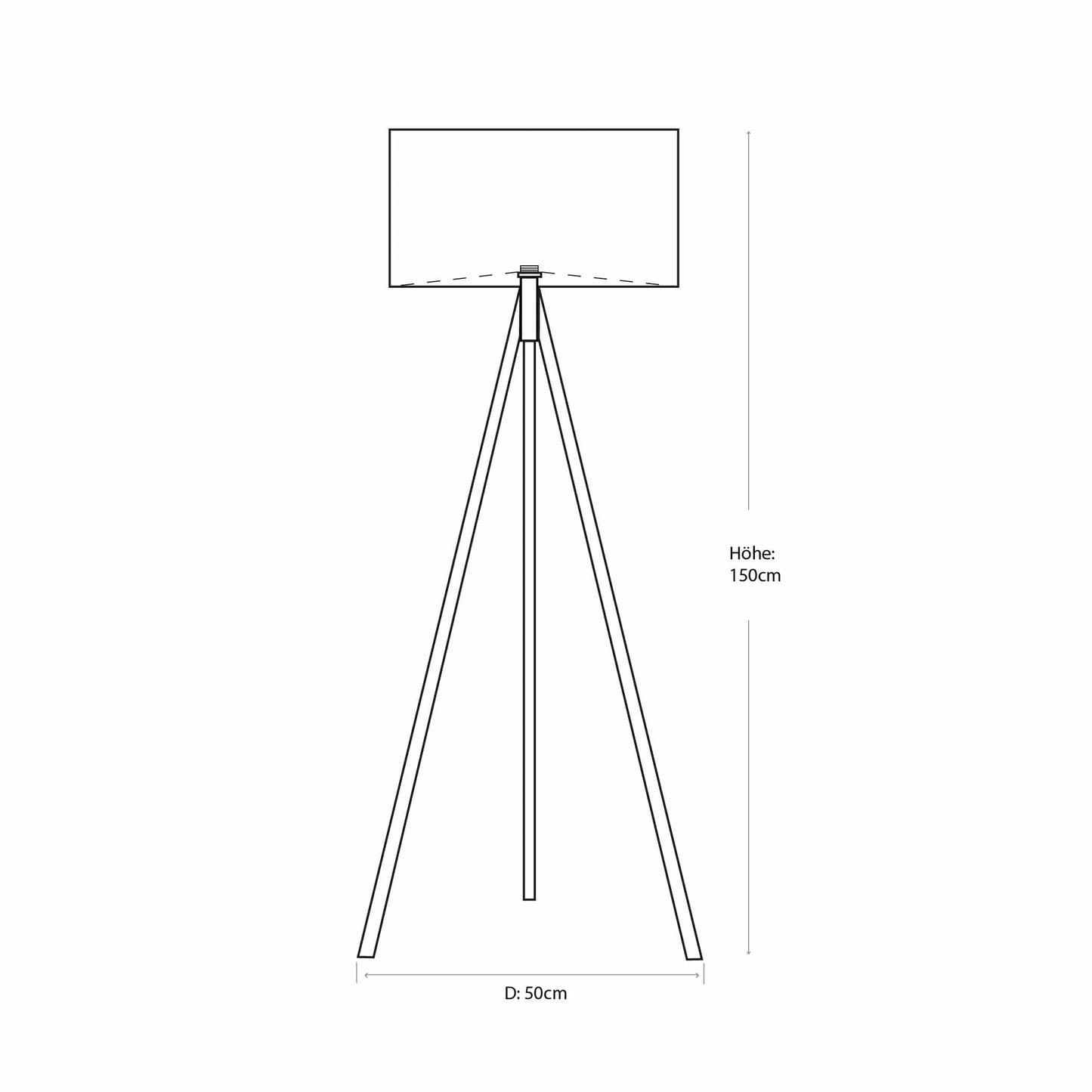 LeuchtNatur Dreibeinstehleuchte Ligno Holz Stehlampe von LeuchtNatur | handgemacht in Almwiese