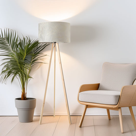 LeuchtNatur Dreibeinstehleuchte Ligno Stehlampe Blätter