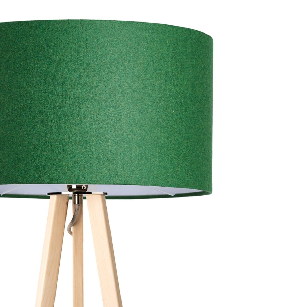 LeuchtNatur Dreibeinstehleuchte Weiß / Zirbe Ligno Stehlampe Loden Grün
