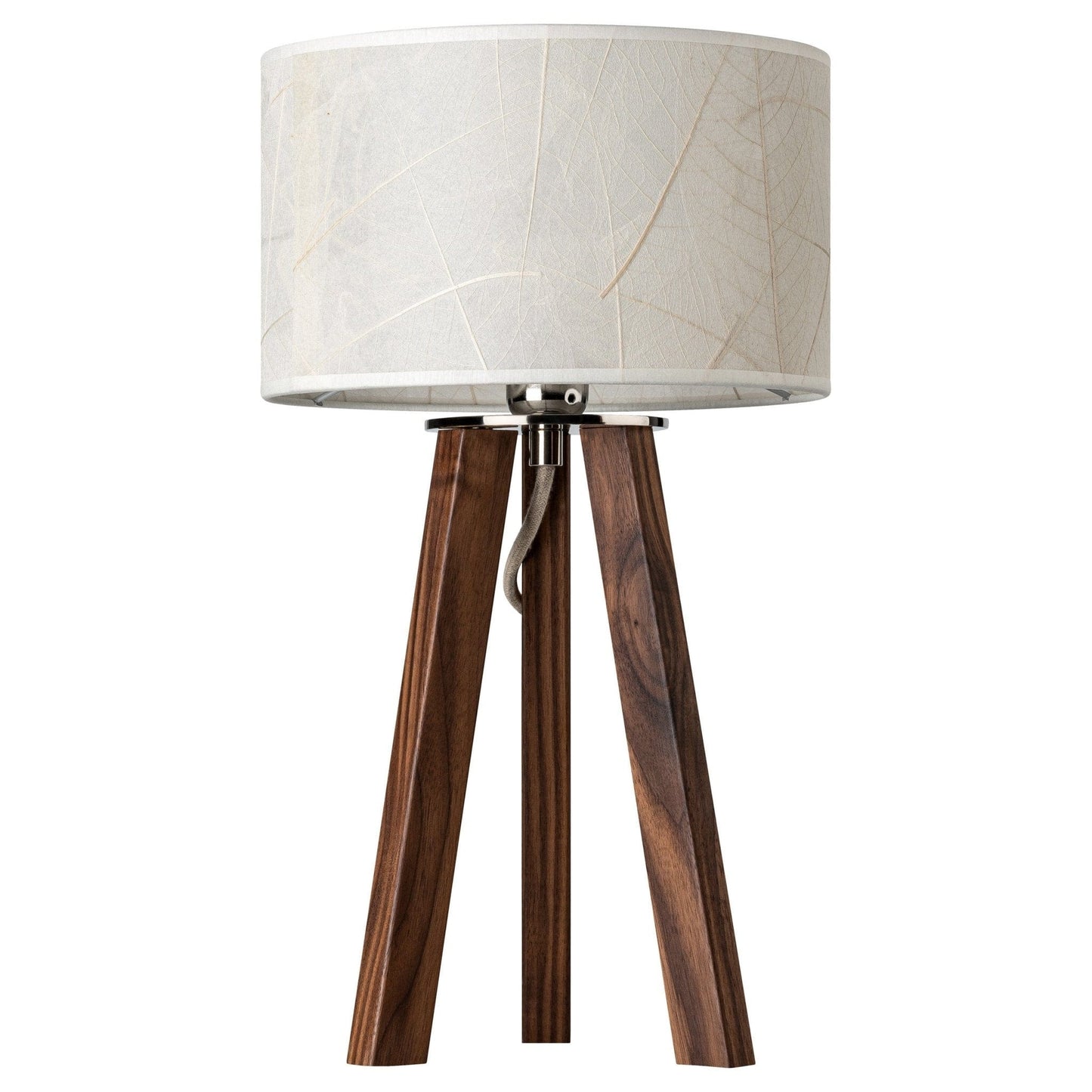 Leuchtnatur Tischleuchte Nussbaum Ligna Tischleuchte Blätter