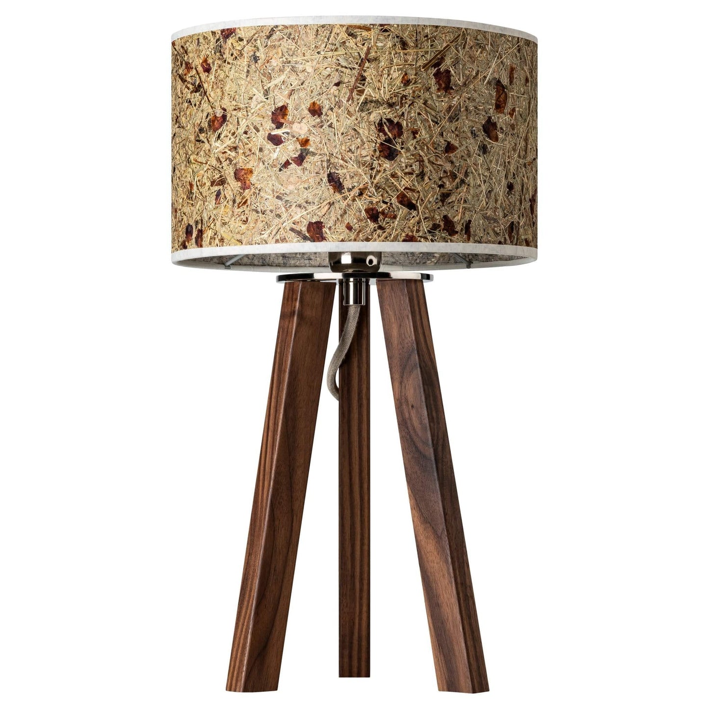 Leuchtnatur Tischleuchte Nussbaum Ligna Tischleuchte Rosenblüte