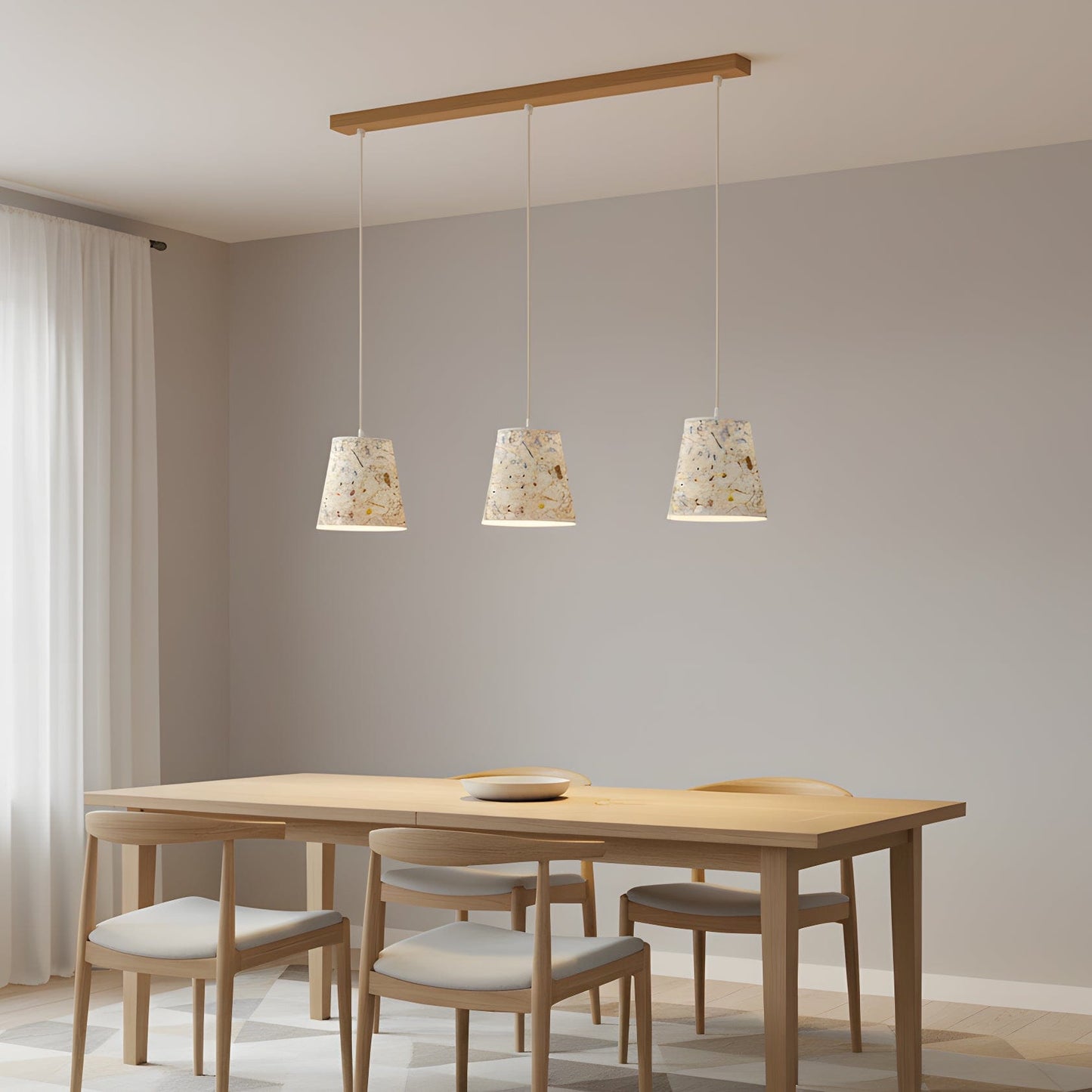 Leuchtnatur Weiß Natur Pendelleuchte Konus 3er Set von LeuchtNatur | Handgemacht in Almwiese light