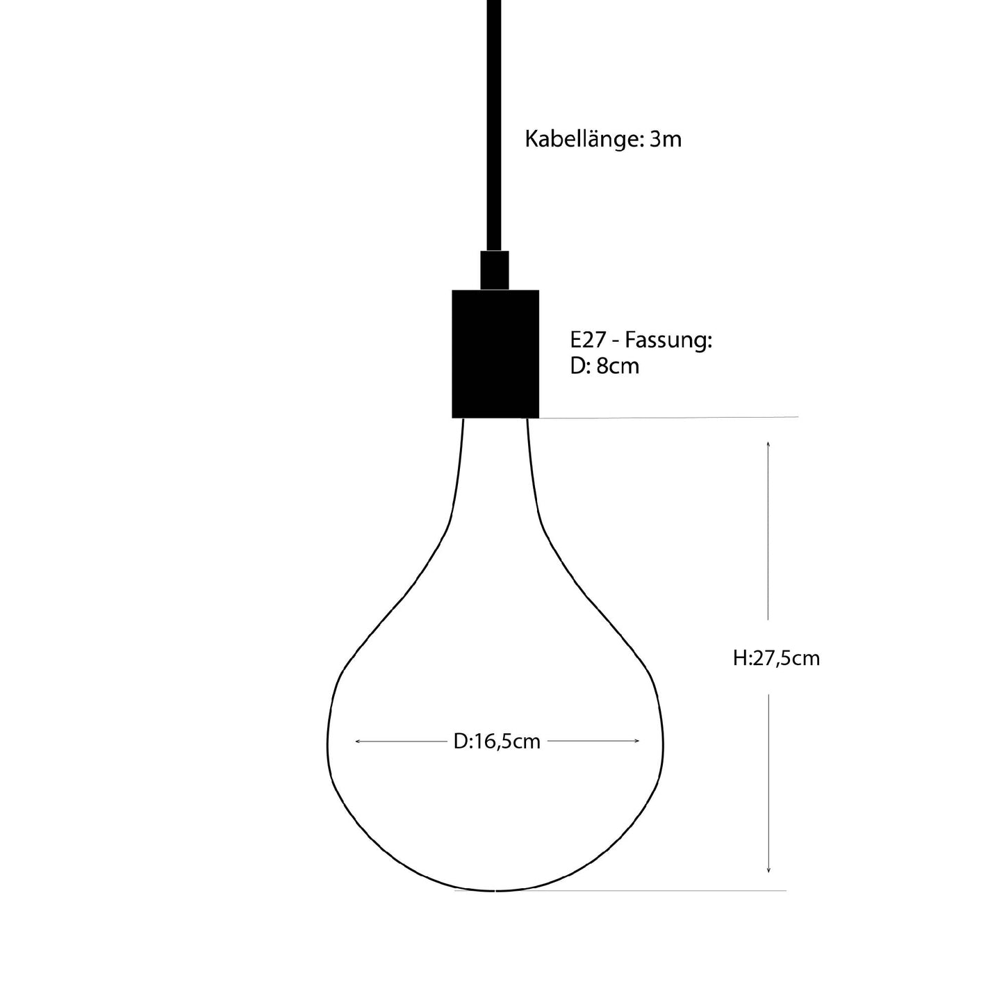 Pirum Designer Glühbirne Filament - Hängeleuchte - Leuchtnatur
