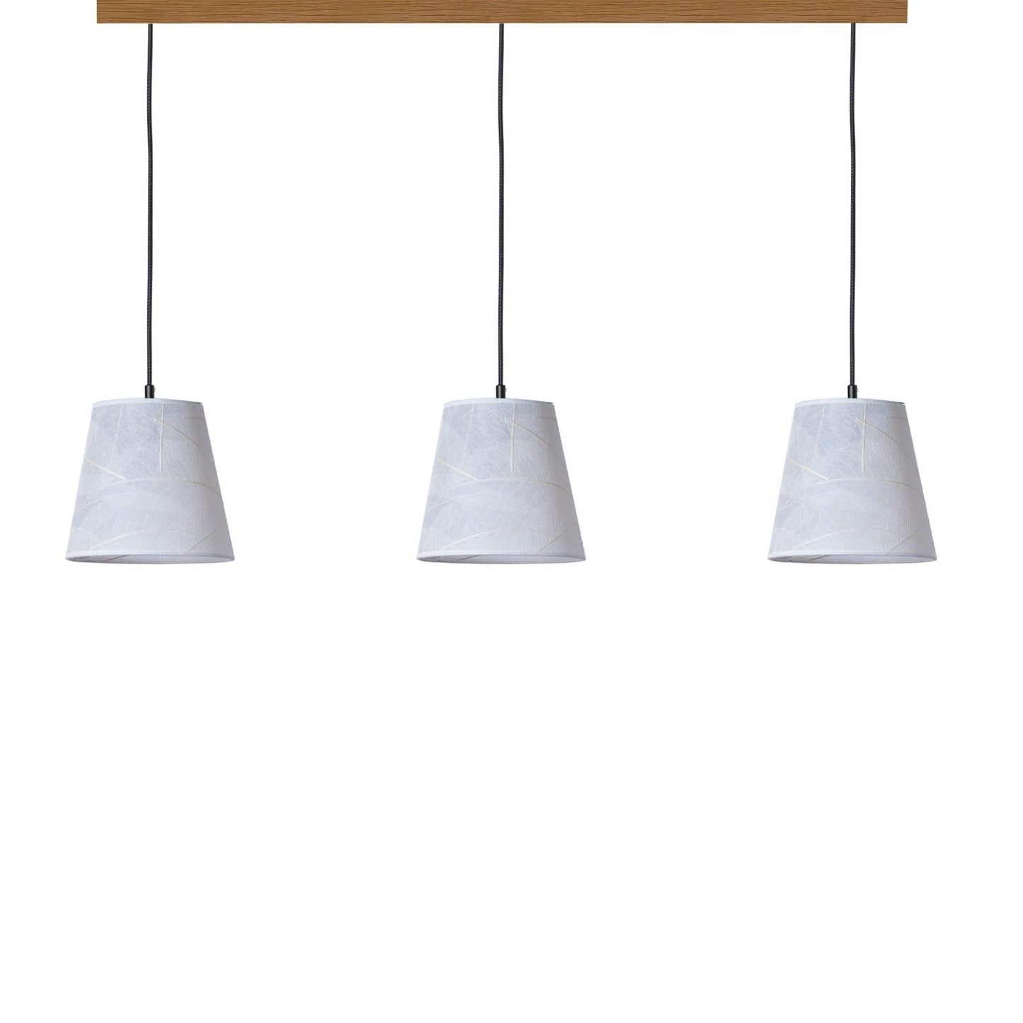 Leuchtnatur Schwarz 3er Set Konus Pendellampe Blätter