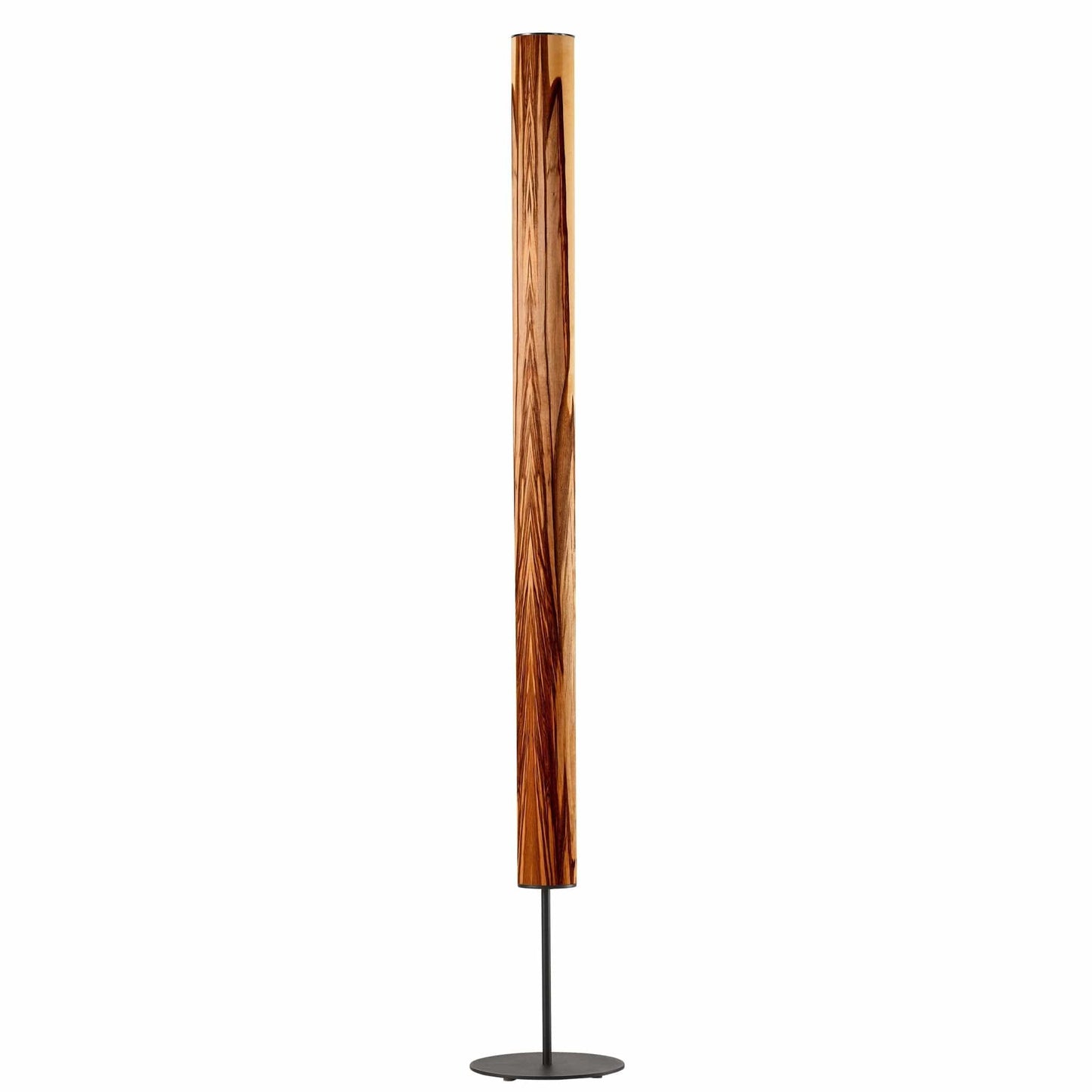 LeuchtNatur Stehleuchte Schwarz Columna Stehlampe Nussbaum Satin mit Stab