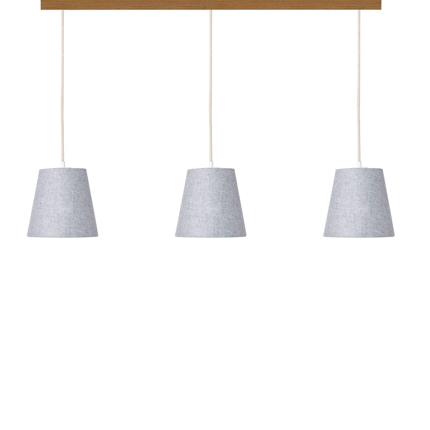 Leuchtnatur Weiß 3er Set Konus Pendellampe Loden grau