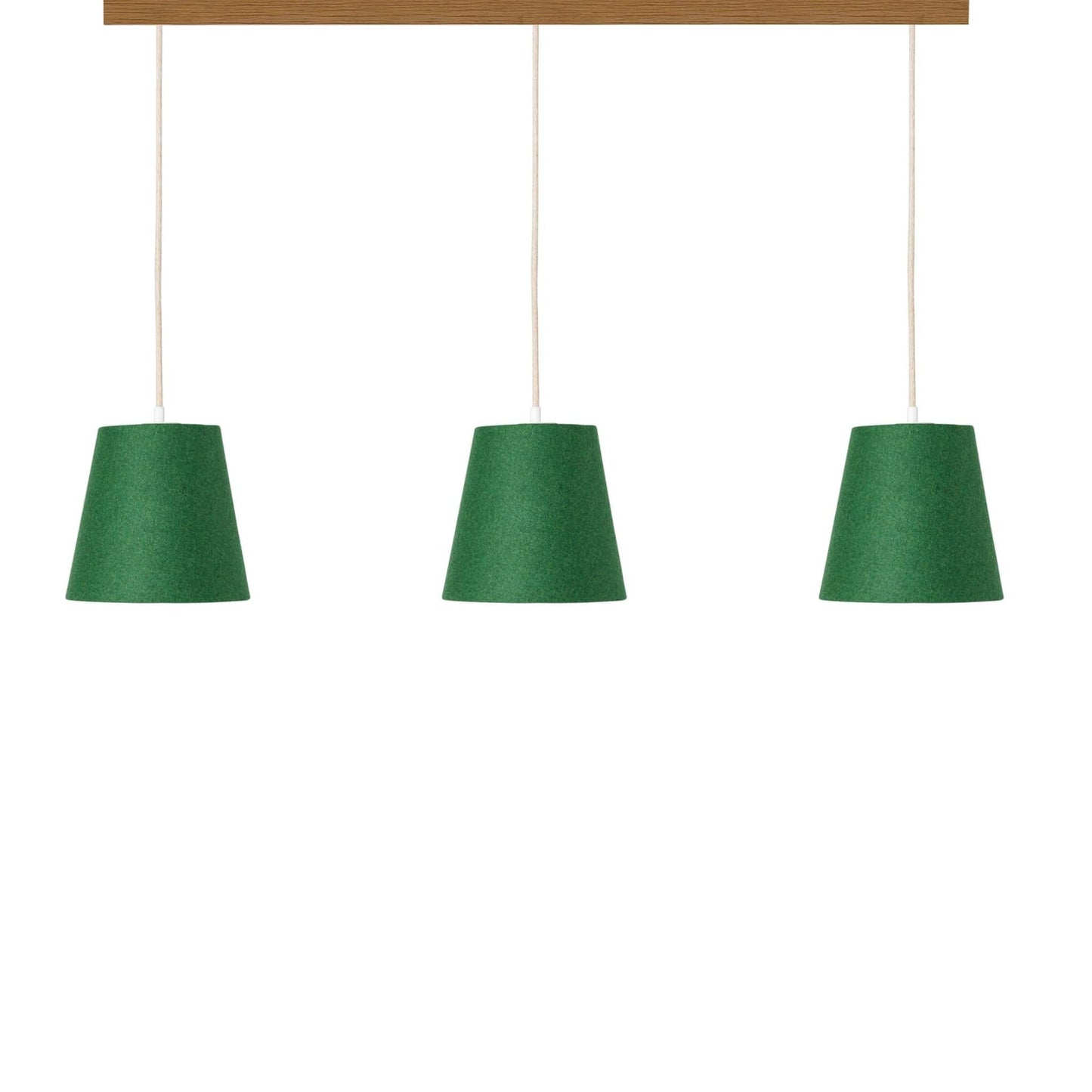 Leuchtnatur Weiß 3er Set Konus Pendellampe Loden grün