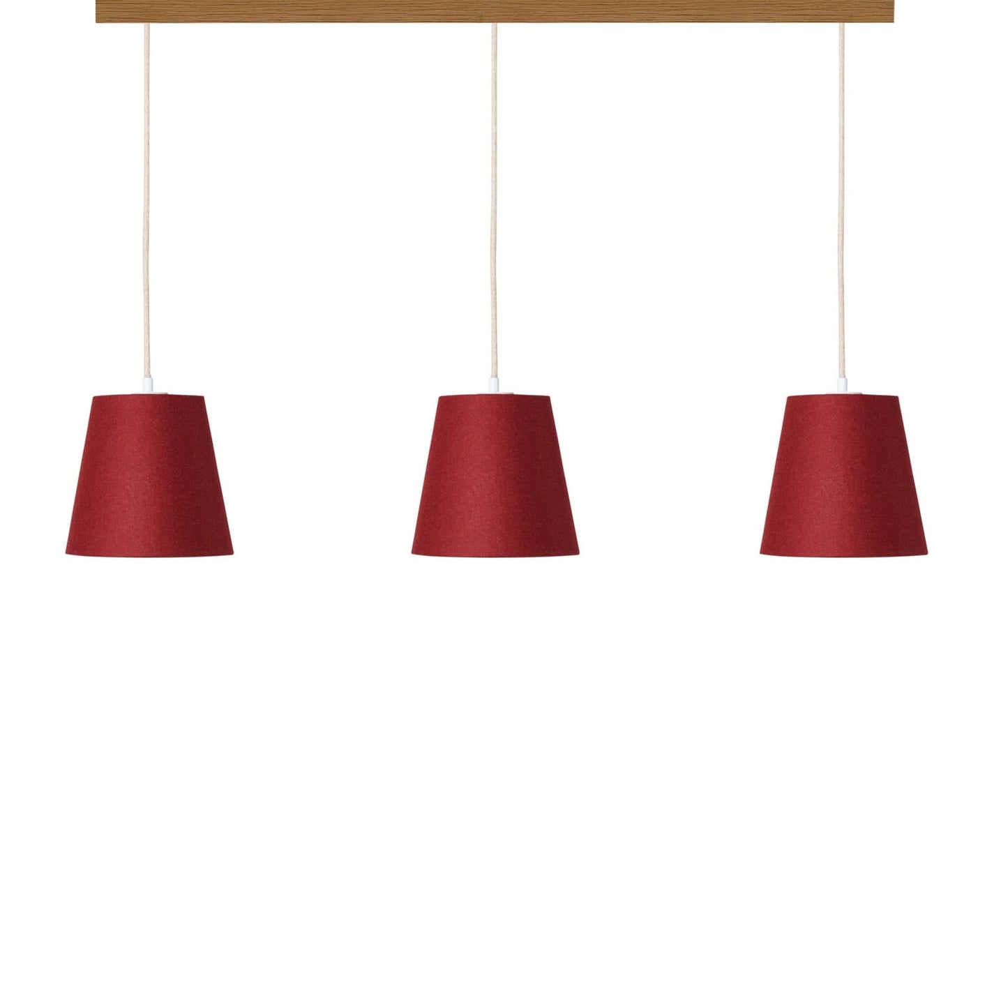Leuchtnatur Weiß 3er Set Konus Pendellampe Loden rot