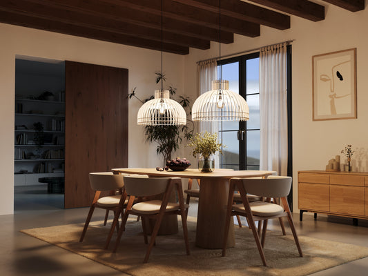 Deckenlampen aus Holz und Naturmaterialien : Deutsche Qualität für warmes Licht von oben