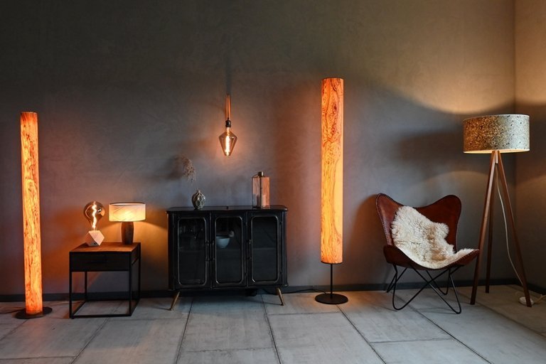 Lampen aus Holzfurnier - warmes Licht aus echtem Holzfurnier - Leuchtnatur
