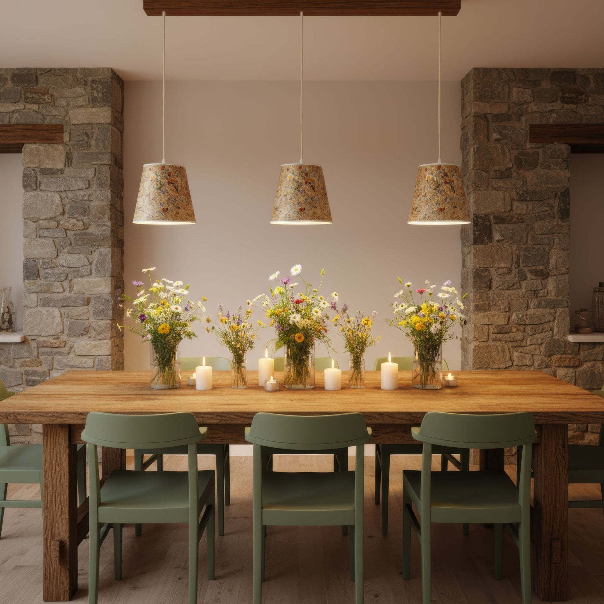 Leuchtnatur 3er Set Konus Pendellampe Almwiese