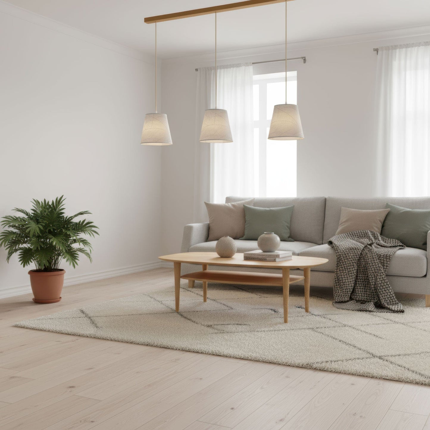 Leuchtnatur 3er Set Konus Pendellampe Blätter