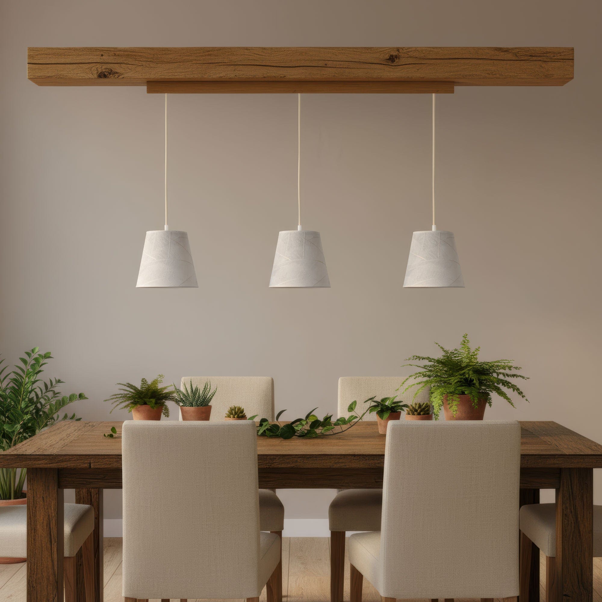 Leuchtnatur 3er Set Konus Pendellampe Blätter