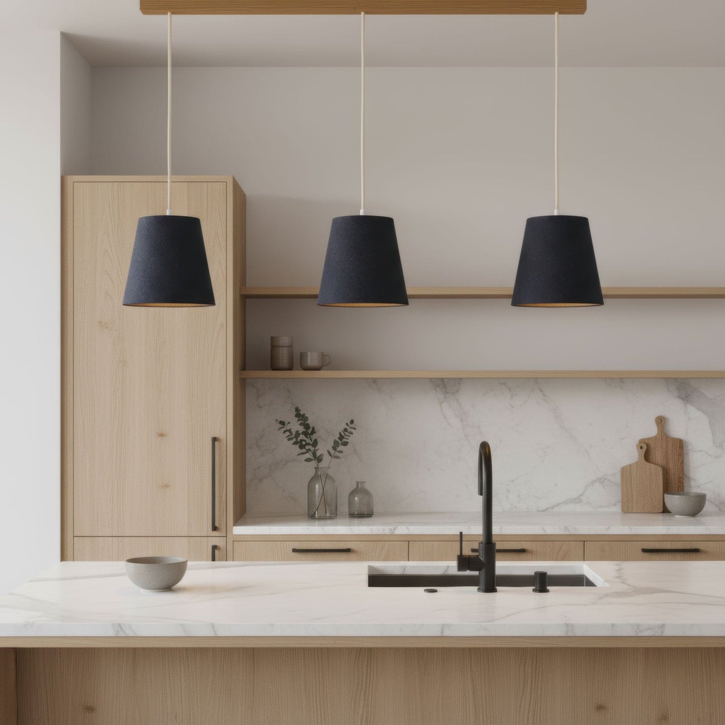 Leuchtnatur 3er Set Konus Pendellampe Loden anthrazit