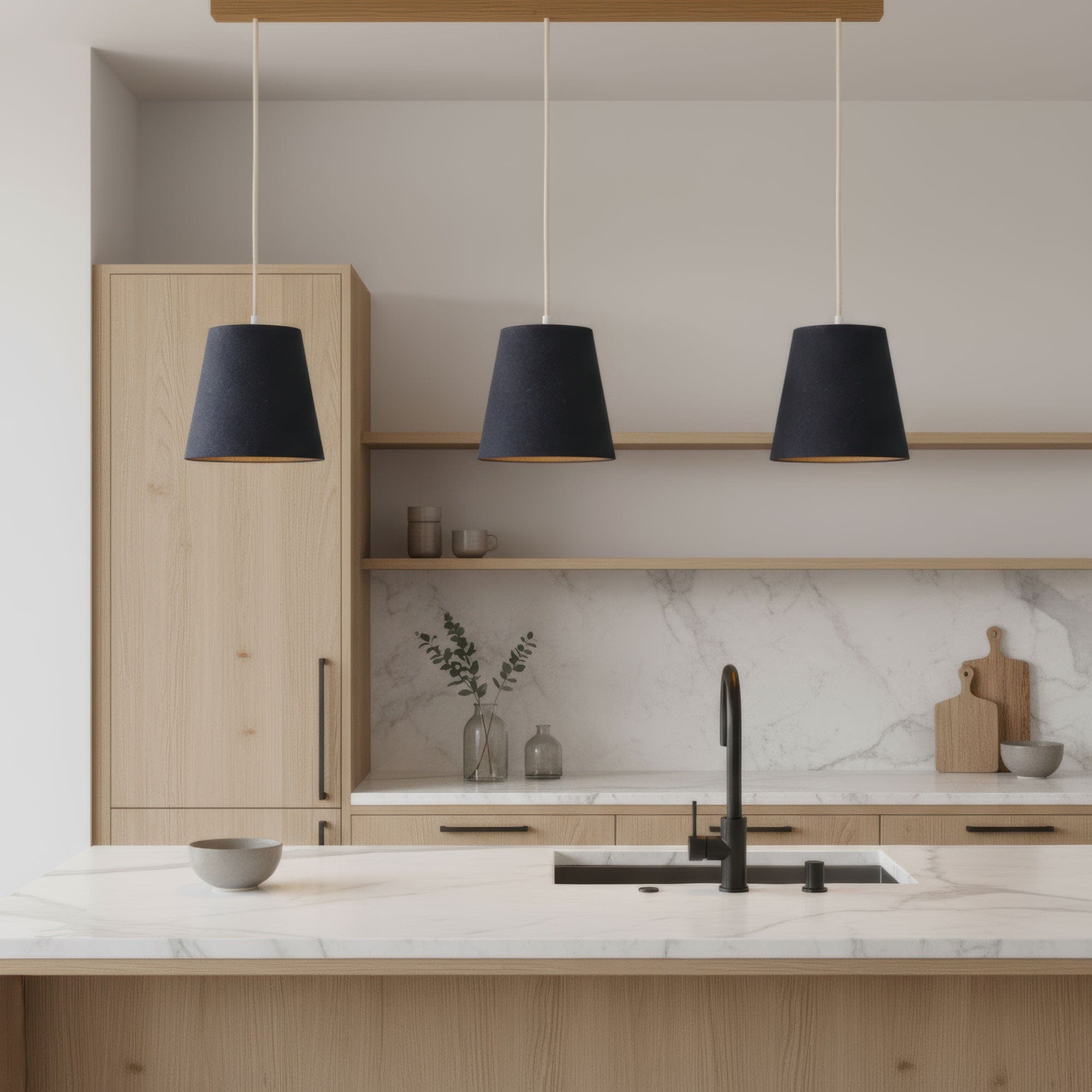 Leuchtnatur 3er Set Konus Pendellampe Loden anthrazit