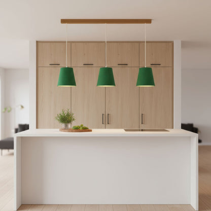 Leuchtnatur 3er Set Konus Pendellampe Loden grün