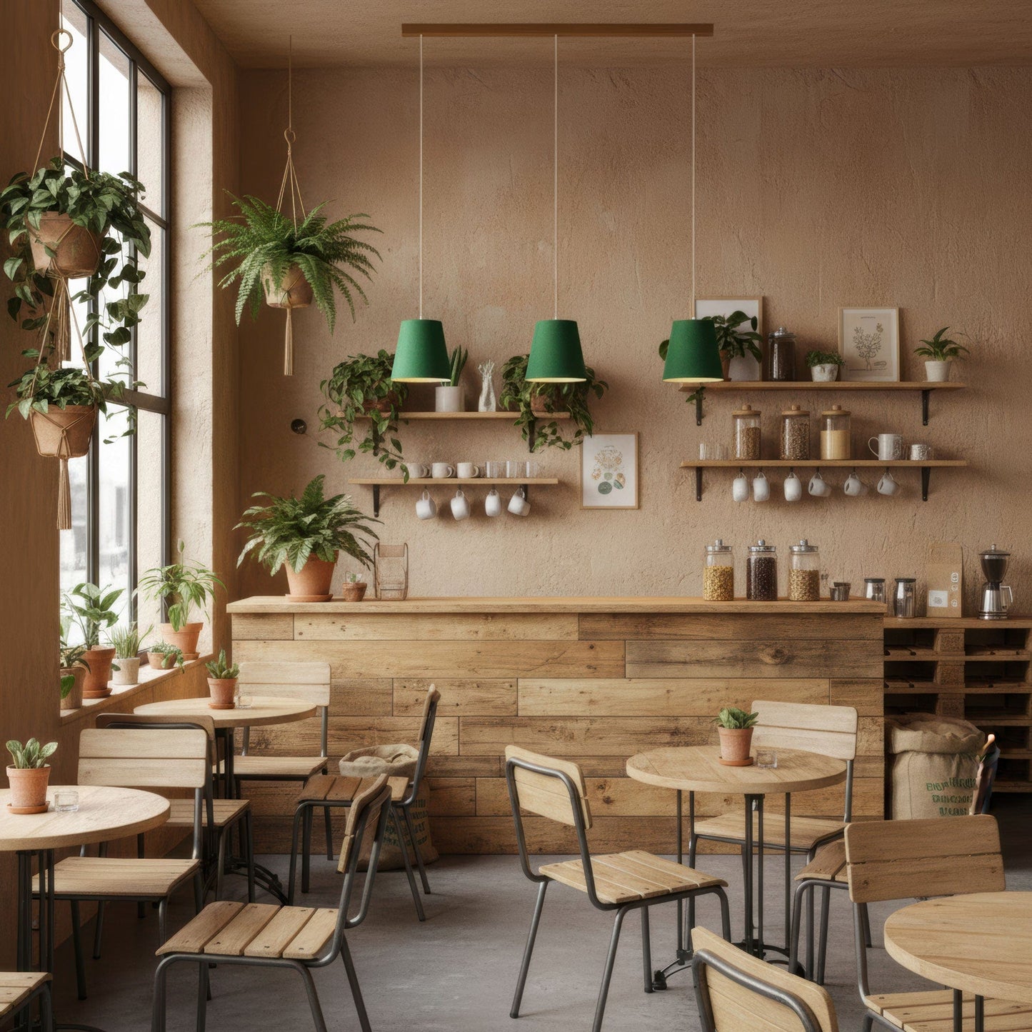 Leuchtnatur 3er Set Konus Pendellampe Loden grün