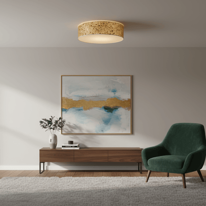 LeuchtNatur Deckenleuchte 35cm Heulampe Discus Deckenleuchte von LeuchtNatur | handgemacht in Rosenblüte