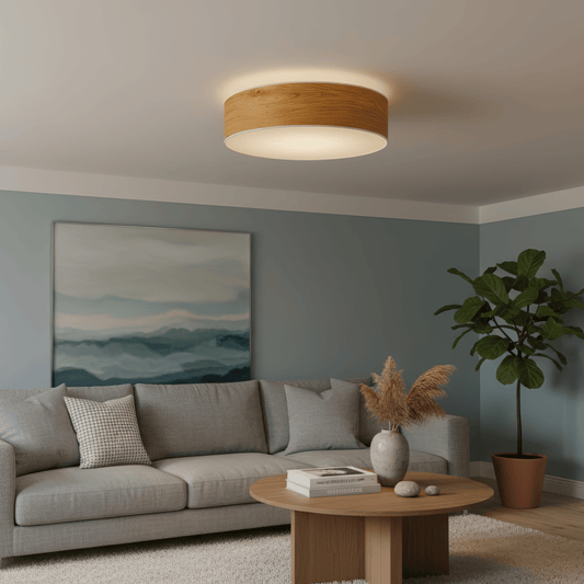 LeuchtNatur Deckenleuchte 35cm Holz Deckenleuchte Discus von LeuchtNatur | handgemacht in Eiche