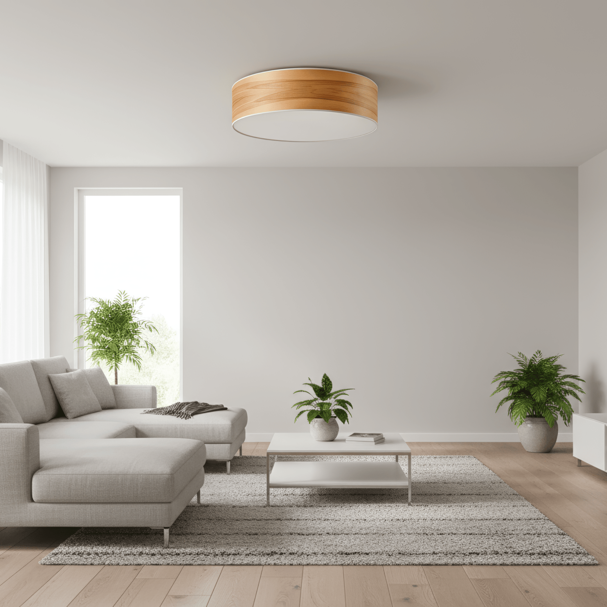 LeuchtNatur Deckenleuchte 35cm Holz Deckenleuchte Discus von LeuchtNatur | handgemacht in Kernbuche