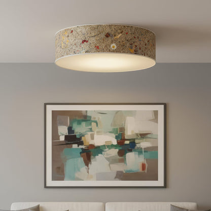 LeuchtNatur Deckenleuchte 35cm Naturlampe Deckenleuchte Discus von LeuchtNatur | handgemacht in Almwiese