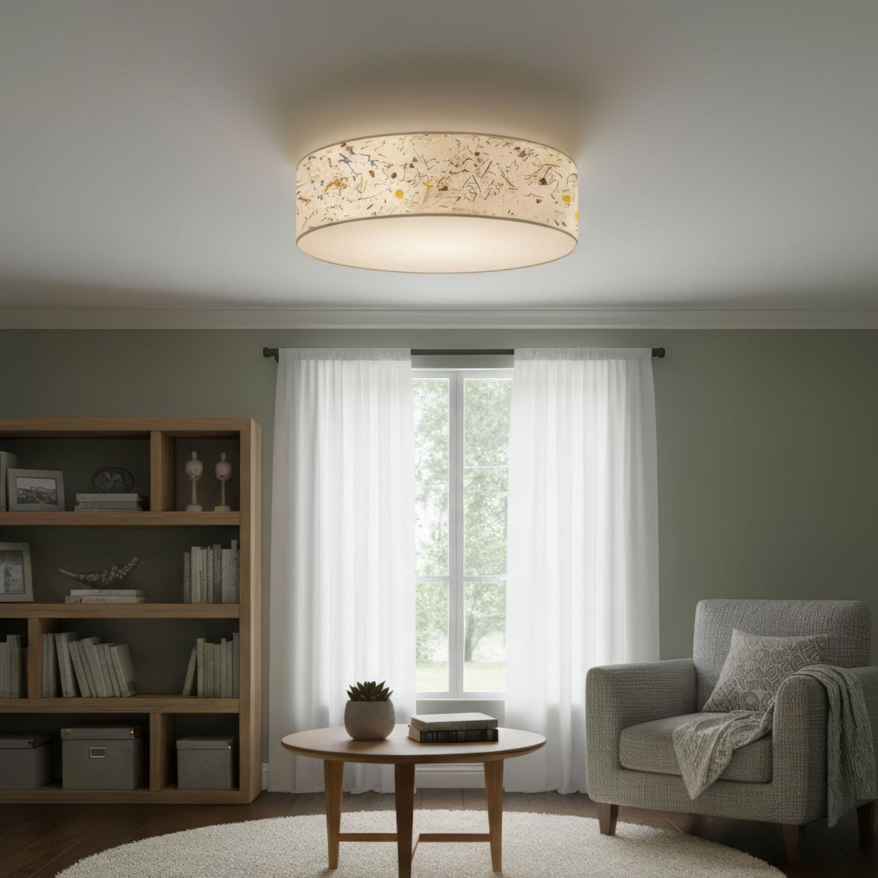 LeuchtNatur Deckenleuchte Discus Deckenleuchte Almwiese light