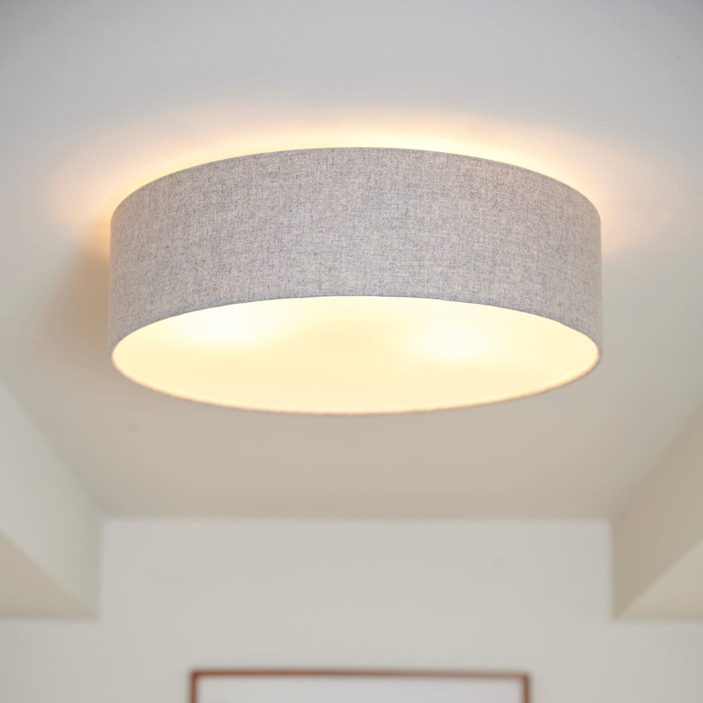 LeuchtNatur Deckenleuchte Discus Deckenleuchte Loden grau