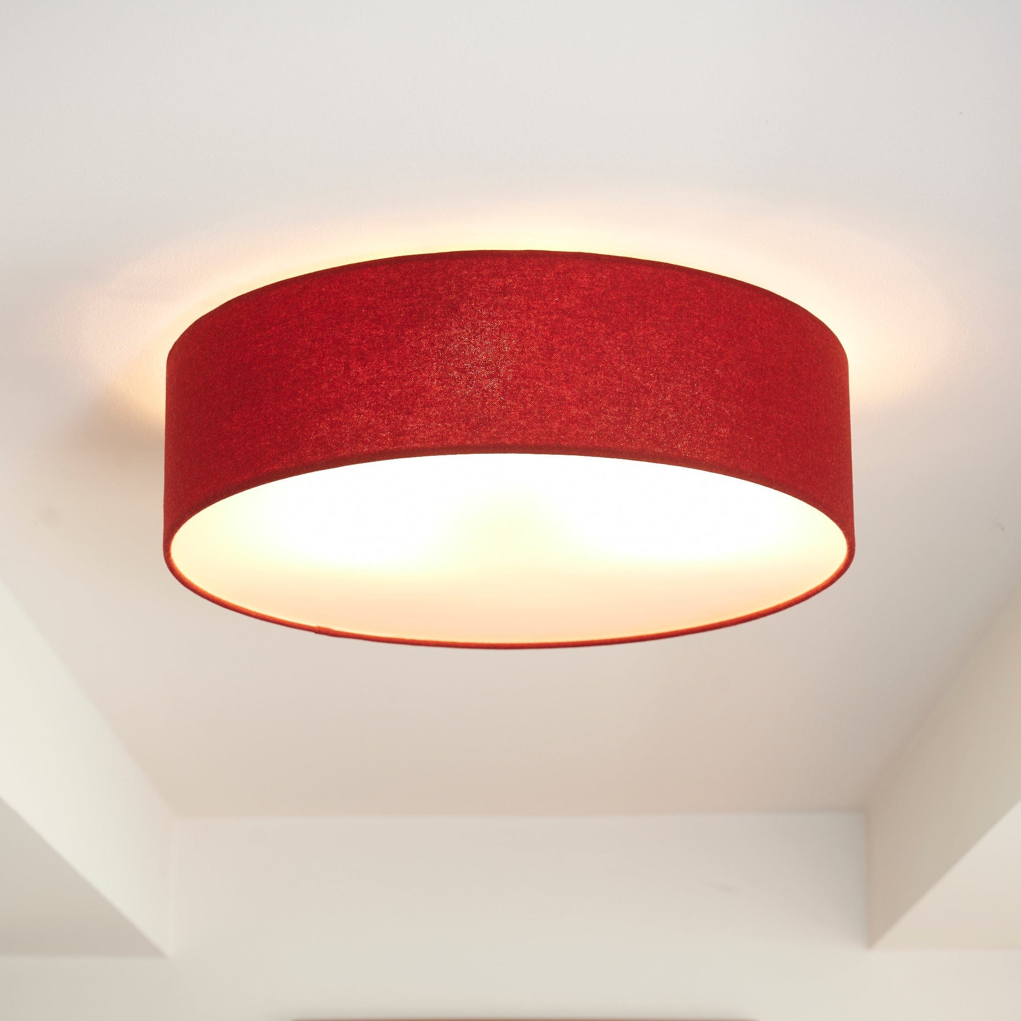 LeuchtNatur Deckenleuchte Discus Deckenleuchte Loden rot