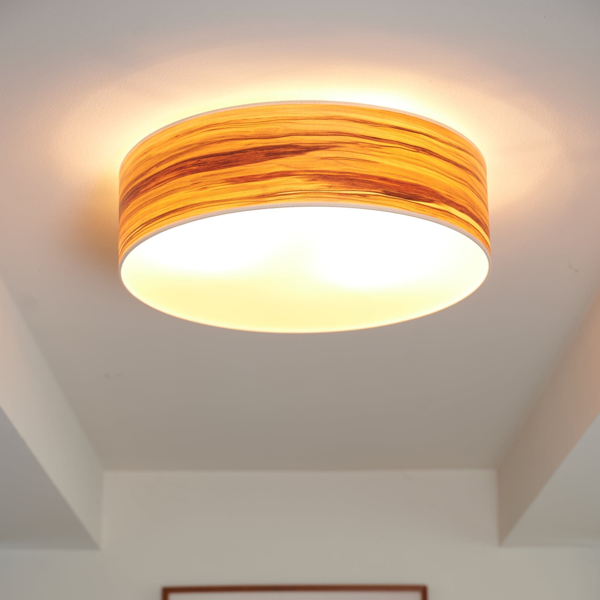 LeuchtNatur Deckenleuchte Discus Deckenleuchte Nussbaum Satin