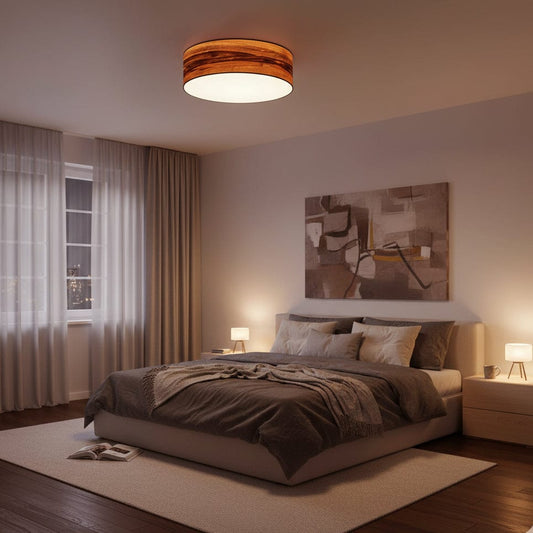 LeuchtNatur Deckenleuchte Holz Deckenleuchte Discus von LeuchtNatur | handgemacht in Nussbaum europ.