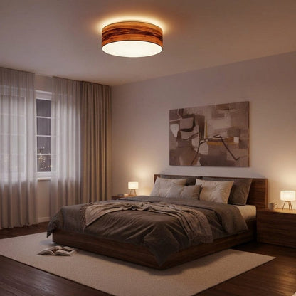 LeuchtNatur Deckenleuchte Holz Deckenleuchte Discus von LeuchtNatur | handgemacht in Nussbaum europ