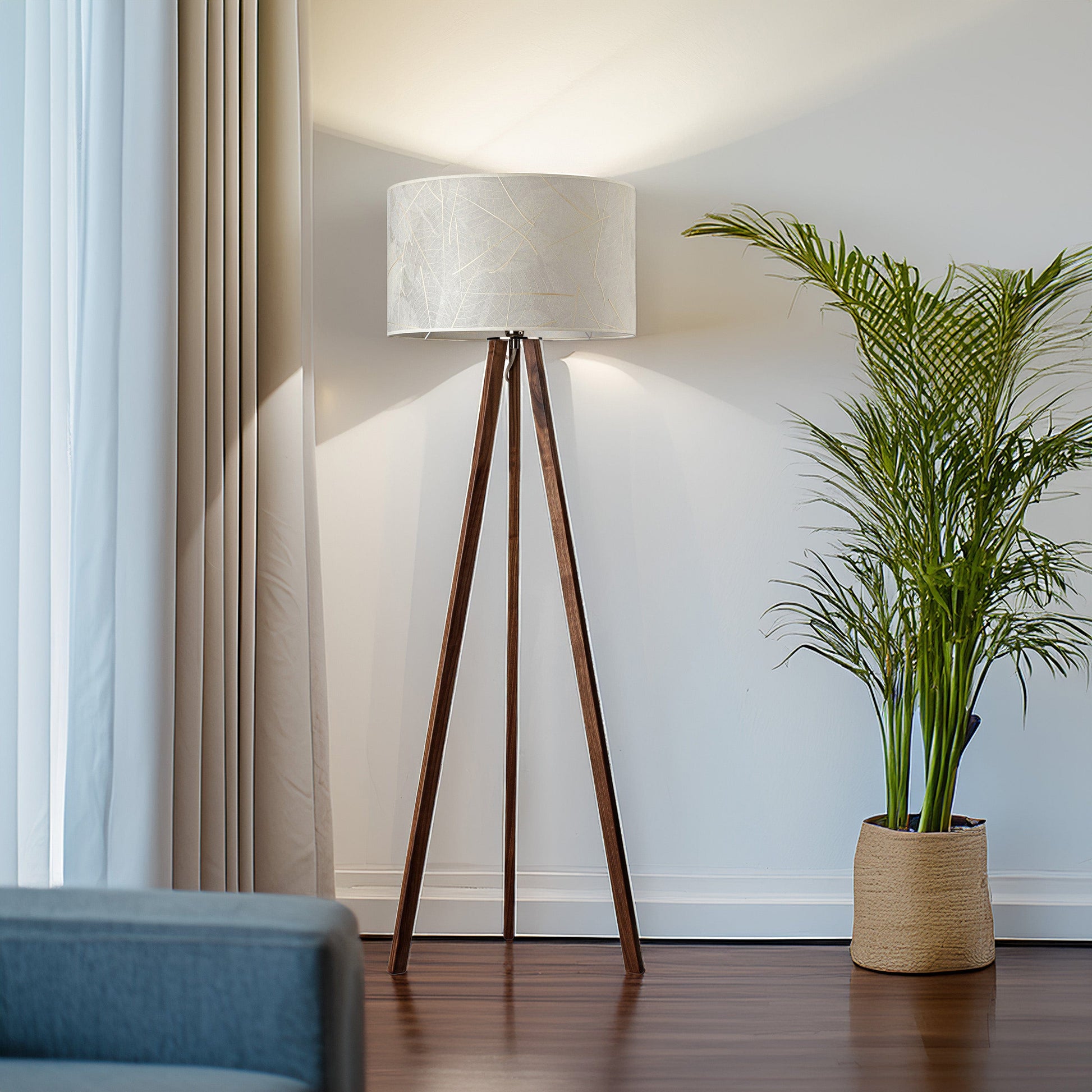 LeuchtNatur Dreibeinstehleuchte Ligno Stehlampe Blätter