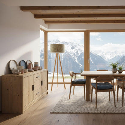 LeuchtNatur Dreibeinstehleuchte Ligno Stehlampe Kornblume