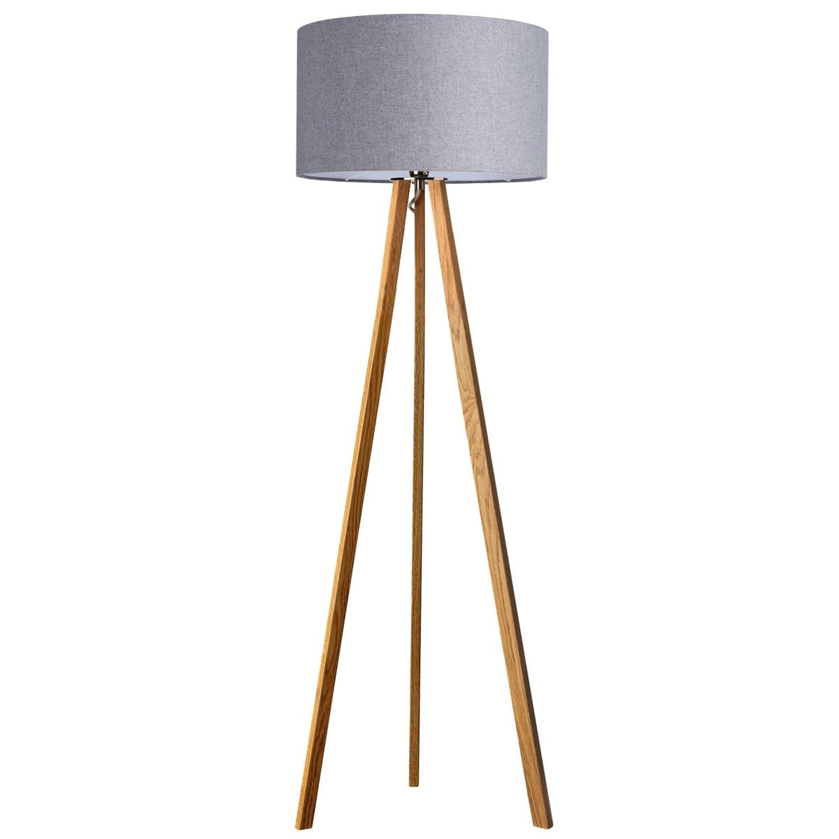 LeuchtNatur Dreibeinstehleuchte Ligno Stehlampe Loden Grau
