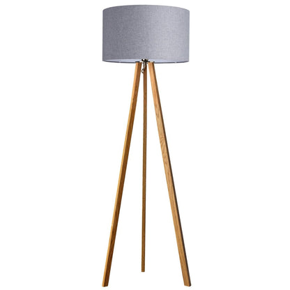 LeuchtNatur Dreibeinstehleuchte Ligno Stehlampe Loden Grau