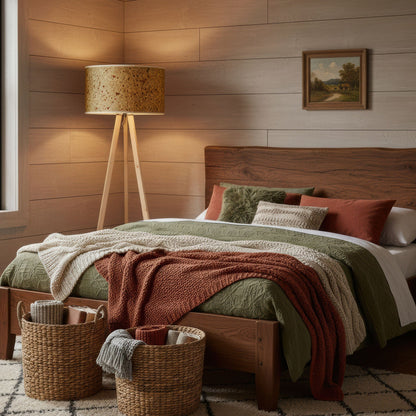 LeuchtNatur Dreibeinstehleuchte Ligno Stehlampe Rosenblüte