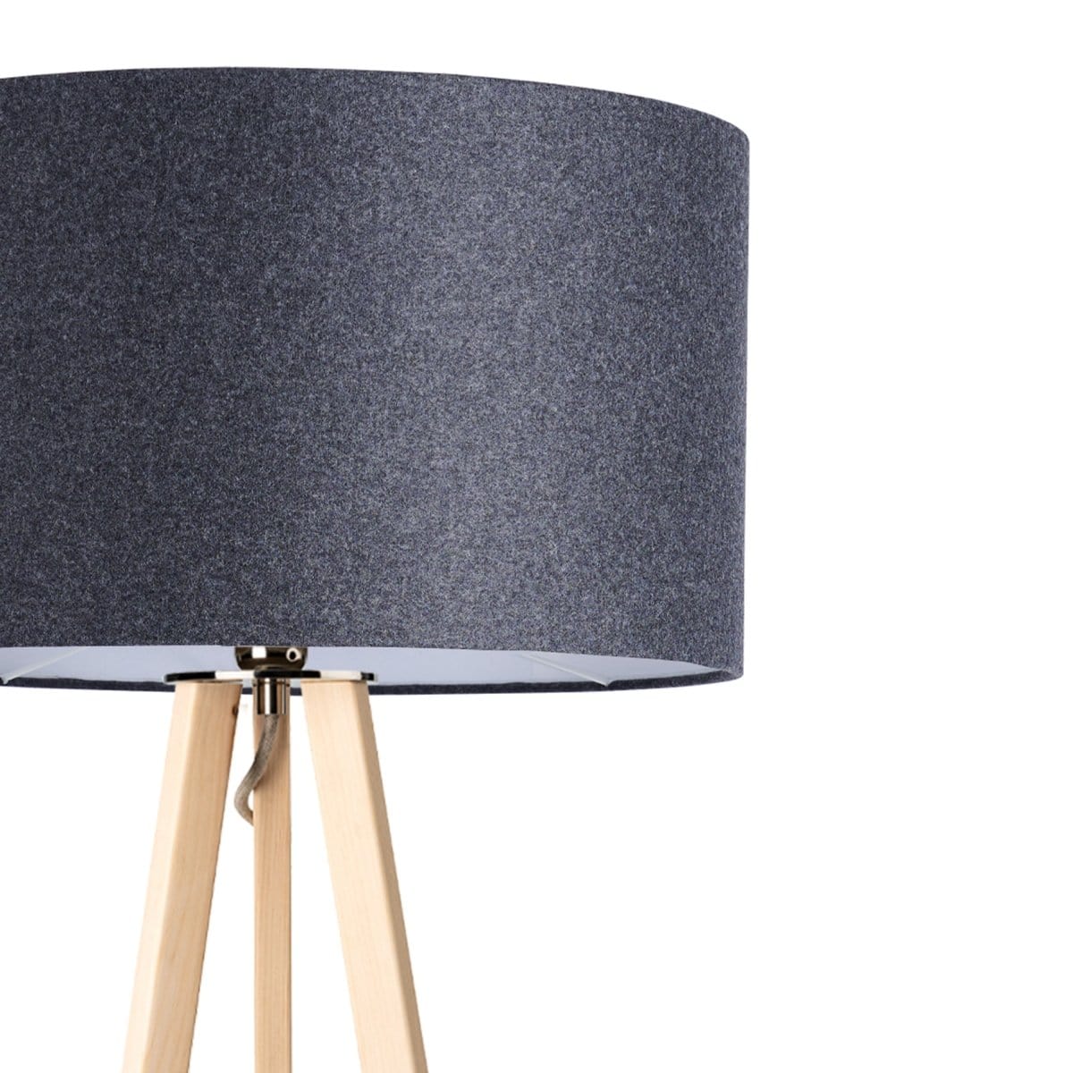 LeuchtNatur Dreibeinstehleuchte Weiß / Zirbe Ligno Stehlampe Loden Anthrazit