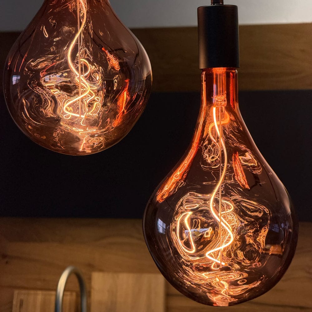 Leuchtnatur Hängeleuchte Amber / Einzeln / Schwarz Pirum Designer Retro Glühbirne von LeuchtNatur