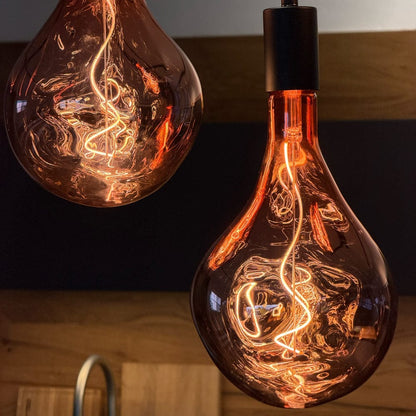 Leuchtnatur Hängeleuchte Amber / Einzeln / Schwarz Pirum Designer Retro Glühbirne von LeuchtNatur