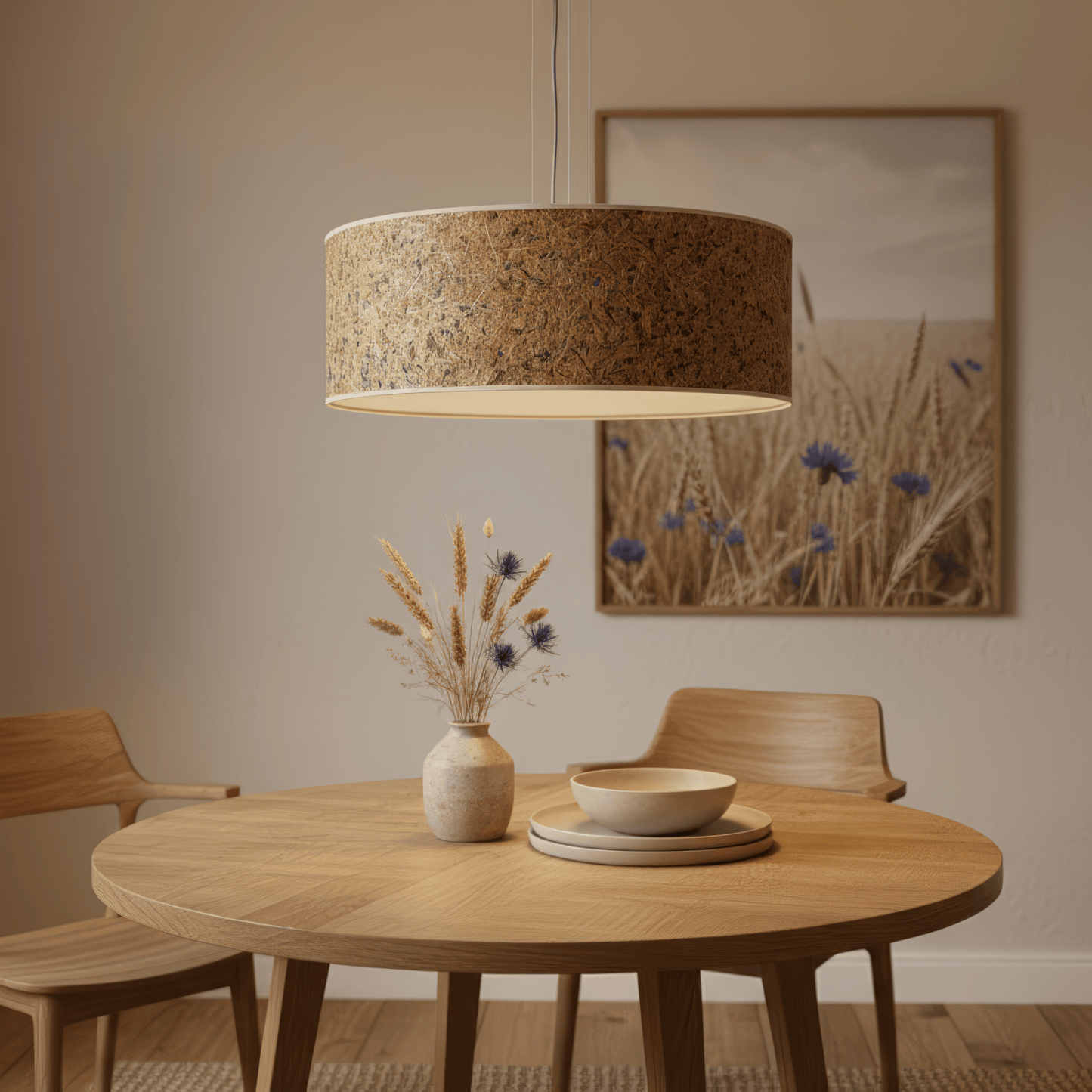 LeuchtNatur Hängeleuchte Discus Hängelampe Kornblume