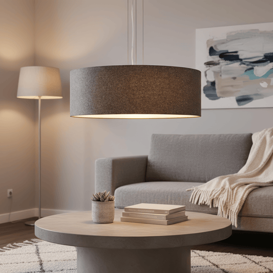 LeuchtNatur Hängeleuchte Discus Hängelampe Loden anthrazit