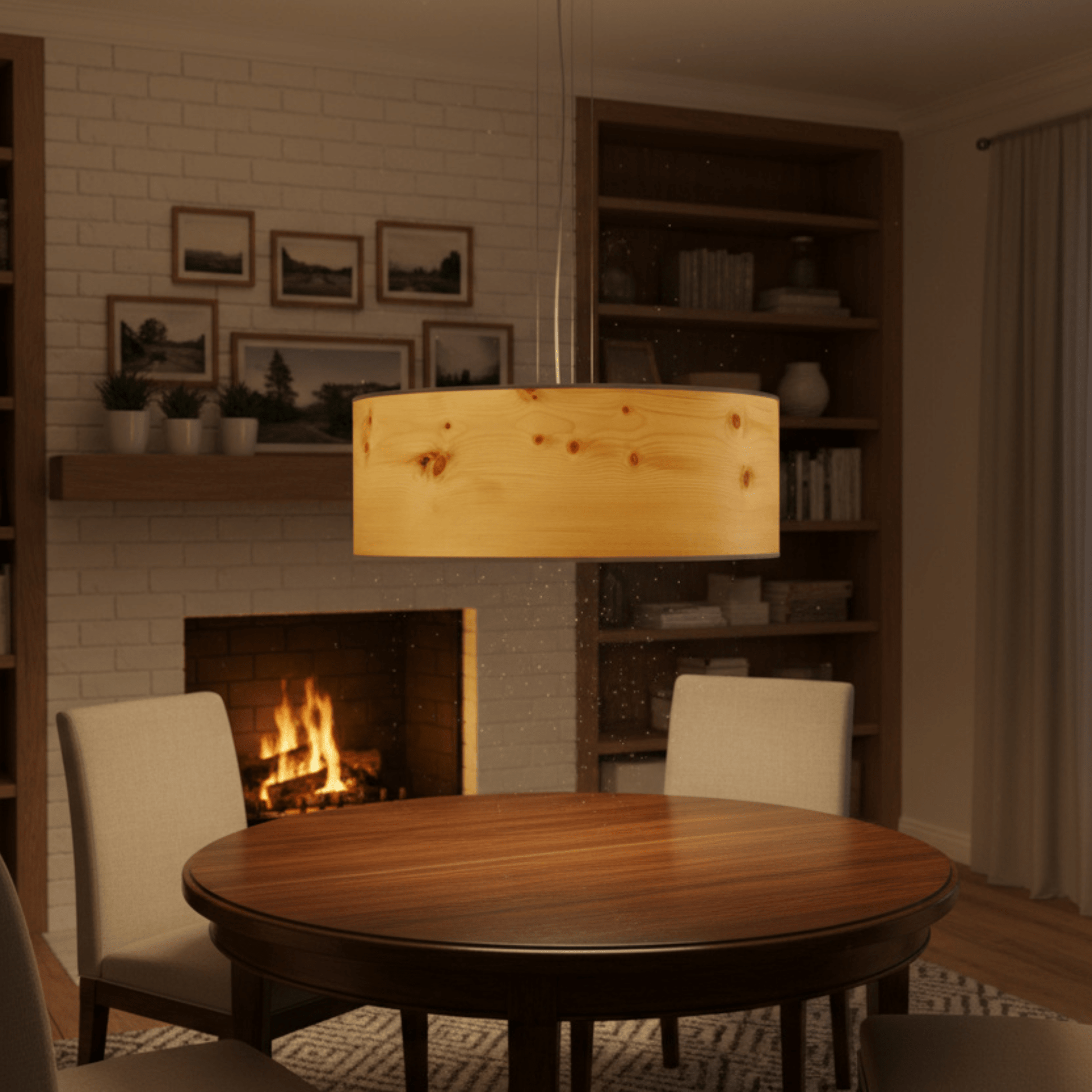 LeuchtNatur Hängeleuchte Discus Holz Hängelampe Zirbe