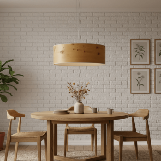 LeuchtNatur Hängeleuchte Discus Holz Hängelampe Zirbe