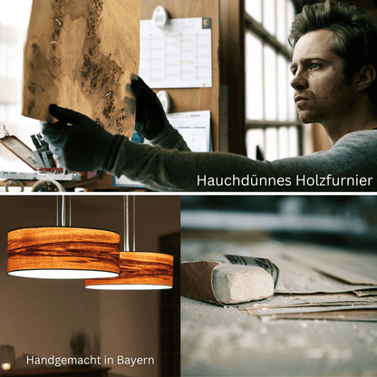 LeuchtNatur Hängeleuchte Holz Pendelleuchte Discus von LeuchtNatur | handgemacht in Eiche