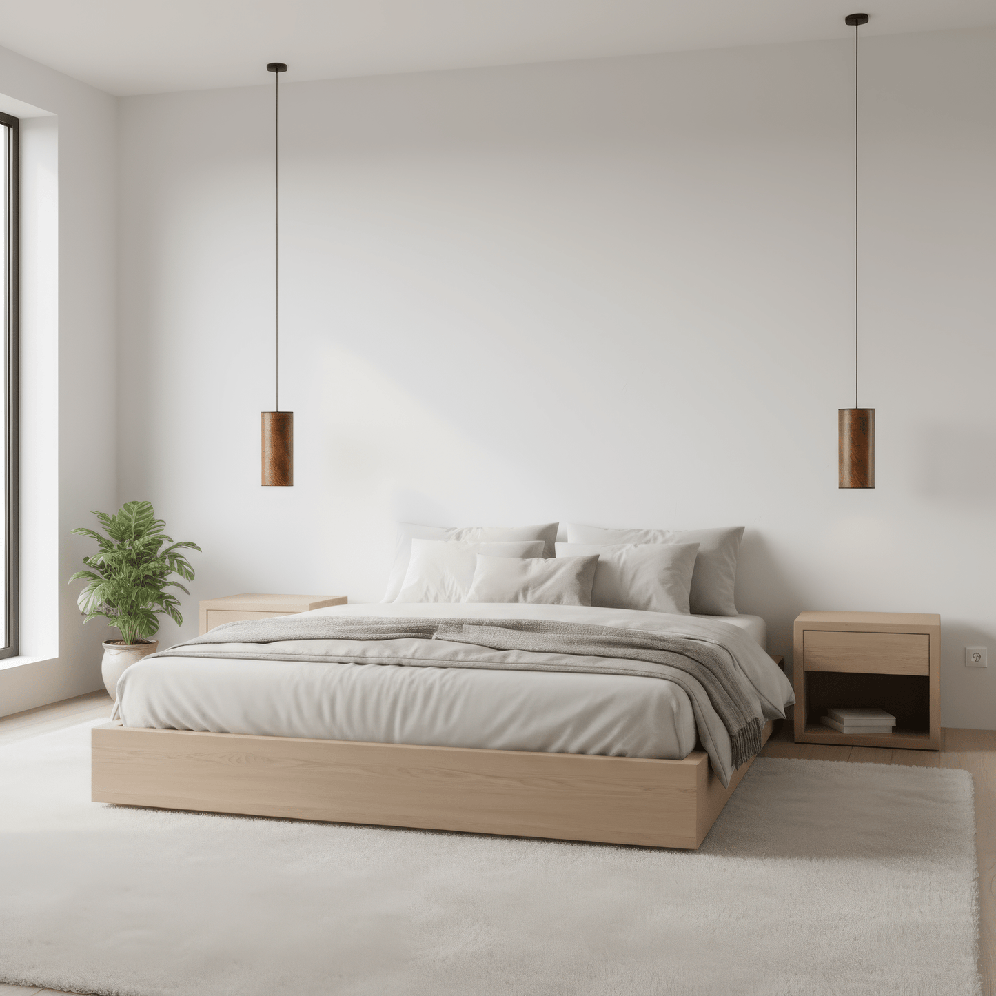 LeuchtNatur Hängeleuchte Holzfurnier Pendelleuchte Nux von LeuchtNatur | handgemacht in Nussbaum euro