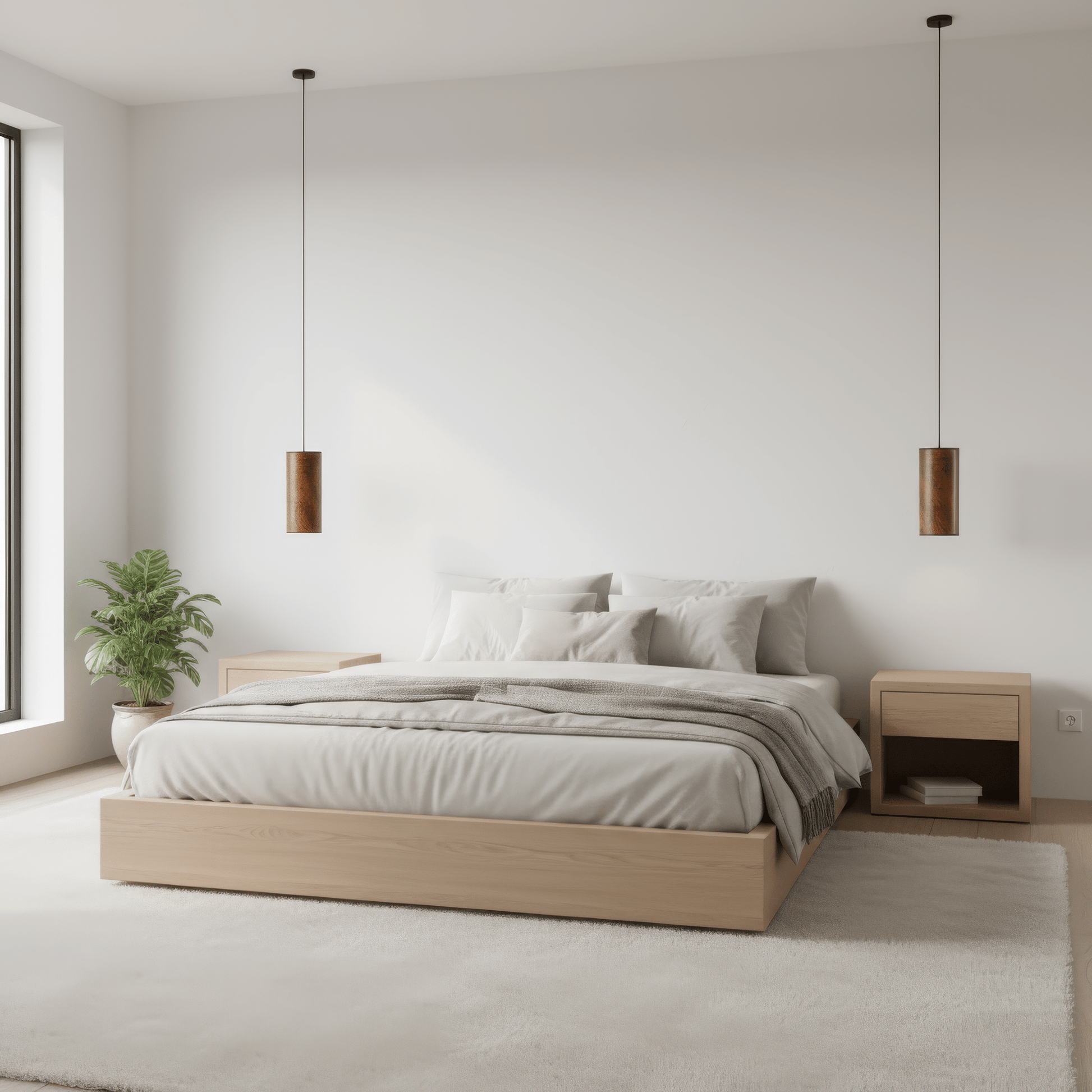 LeuchtNatur Hängeleuchte Holzfurnier Pendelleuchte Nux von LeuchtNatur | handgemacht in Nussbaum euro