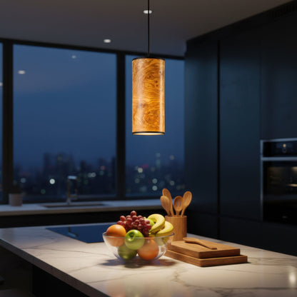 LeuchtNatur Hängeleuchte Holzfurnier Pendelleuchte Nux von LeuchtNatur | handgemacht in Olivesche