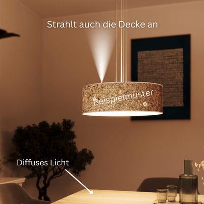 LeuchtNatur Hängeleuchte Natur Pendelleuchte Discus von LeuchtNatur | Handgemacht aus Kornblume