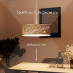 LeuchtNatur Hängeleuchte Natur Pendelleuchte Discus von LeuchtNatur | Handgemacht aus Kornblume