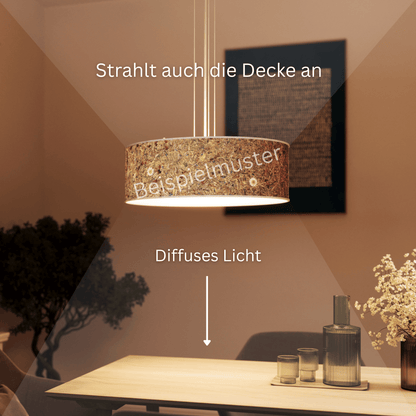 LeuchtNatur Hängeleuchte Natur Pendelleuchte Discus von LeuchtNatur | Handgemacht aus Kornblume